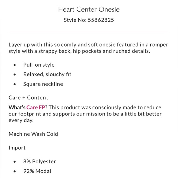 Free People Heart Center Onesie - Picture 3 of 3